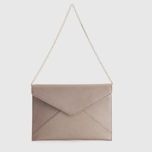 Quince Italian Saffiano Leather Envelope Clutch